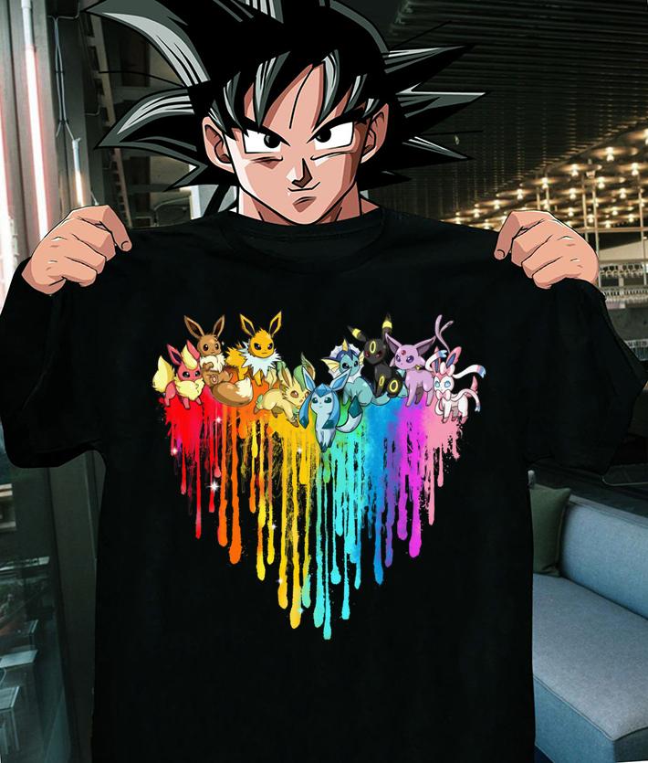 Eevee Mega Evolutions Heart t-shirt shirt