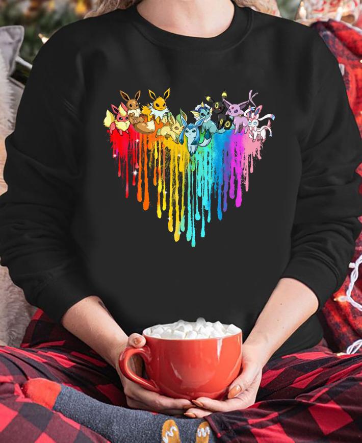 Eevee Mega Evolutions Heart t-shirt sweatshirt