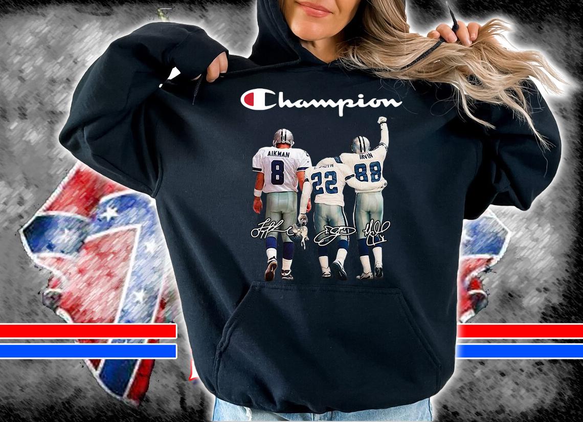 Dallas Cowboys Champions Aikman Smith Irvin Signature t-shirt hoodie