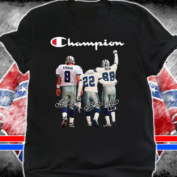 Dallas Cowboys Champions Aikman Smith Irvin Signature t-shirt shirt