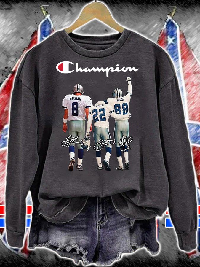 Dallas Cowboys Champions Aikman Smith Irvin Signature t-shirt sweatshirt