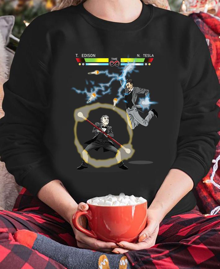 Stooble Men's Edison vs Tesla The Current War t-shirt sweatshirt