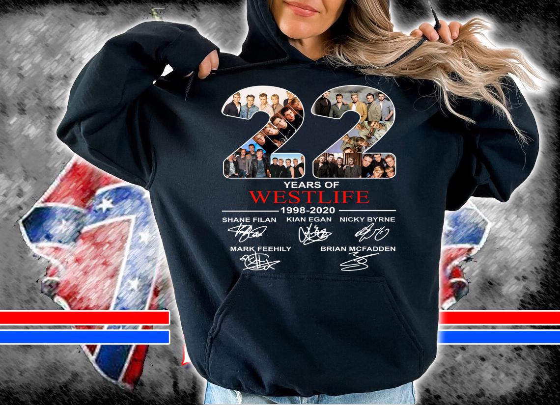 22 Years Of Westlife 1998-2020 Signatures t-shirt hoodie