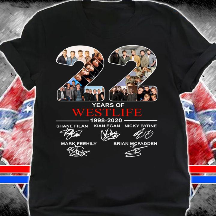 22 Years Of Westlife 1998-2020 Signatures t-shirt shirt