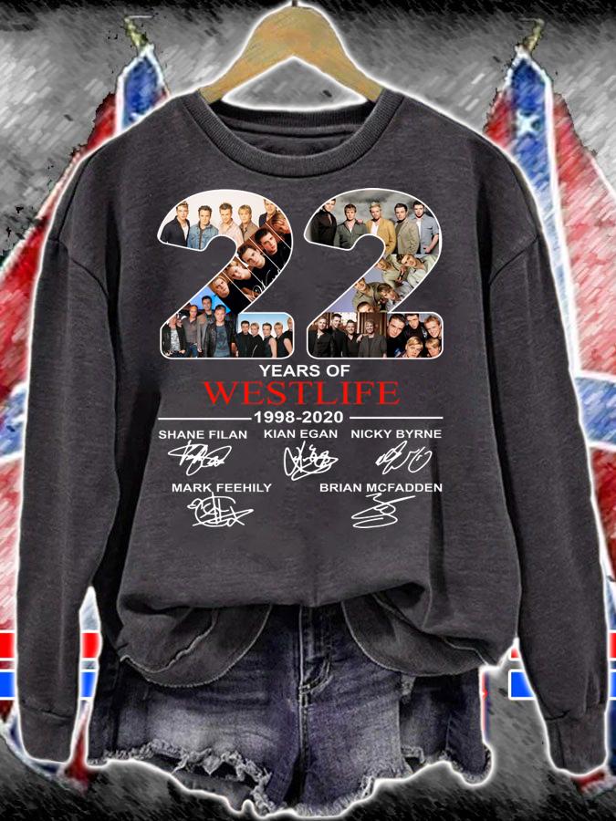 22 Years Of Westlife 1998-2020 Signatures t-shirt sweatshirt