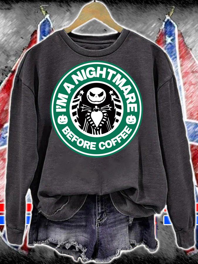 I'm A Nightmare Before Coffee Jack Skellington t-shirt sweatshirt
