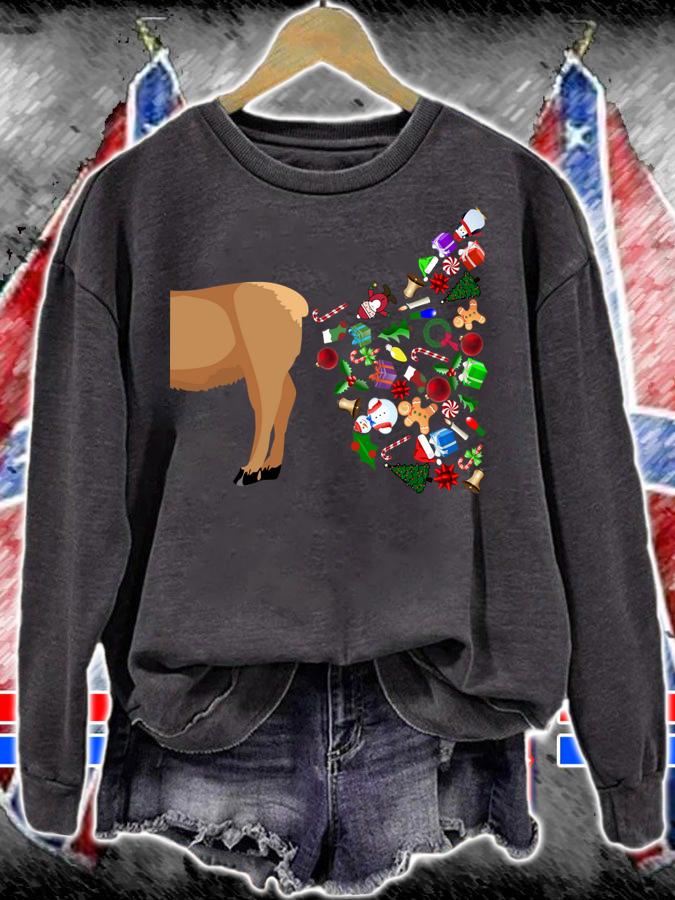 Couples Sick Reindeer DIY Funny Ugly Christmas Sweater t-shirt sweatshirt