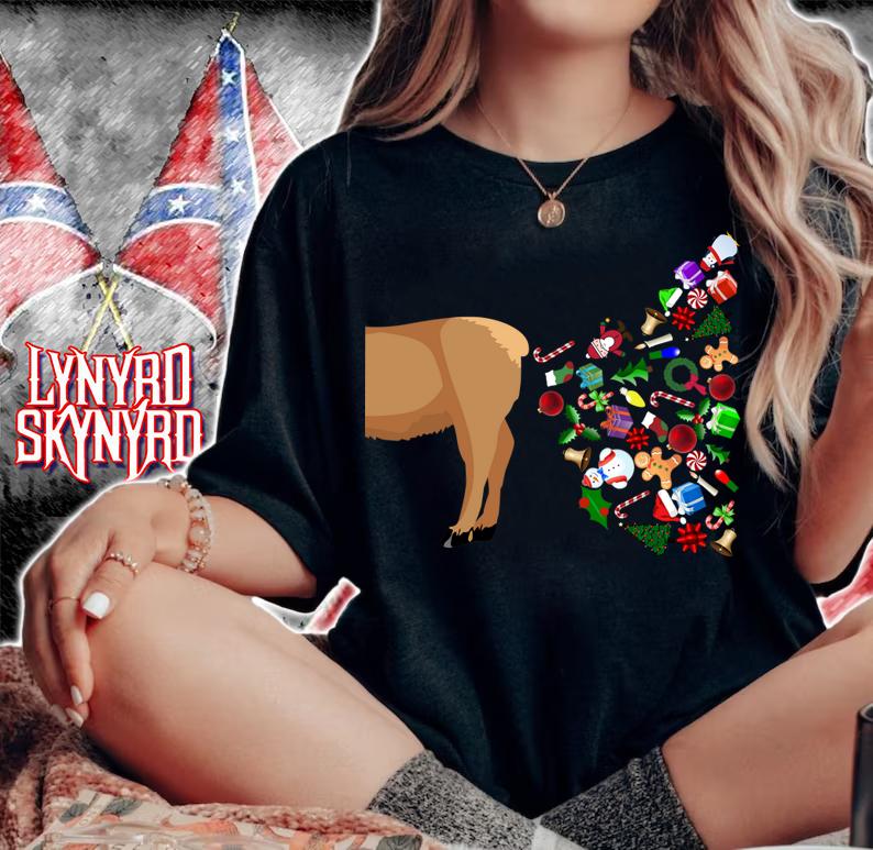 Couples Sick Reindeer DIY Funny Ugly Christmas Sweater t-shirt woman shirt
