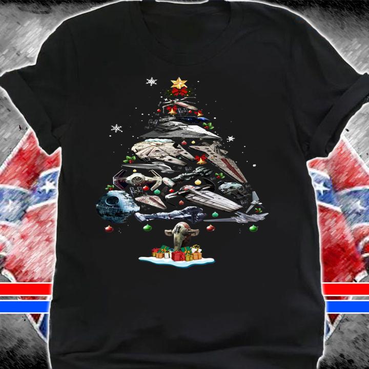 Spaceship Christmas Tree t-shirt shirt