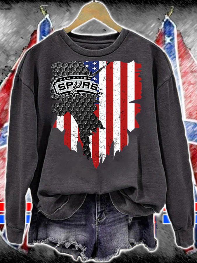 San Antonio Spurs American Flag t-shirt sweatshirt
