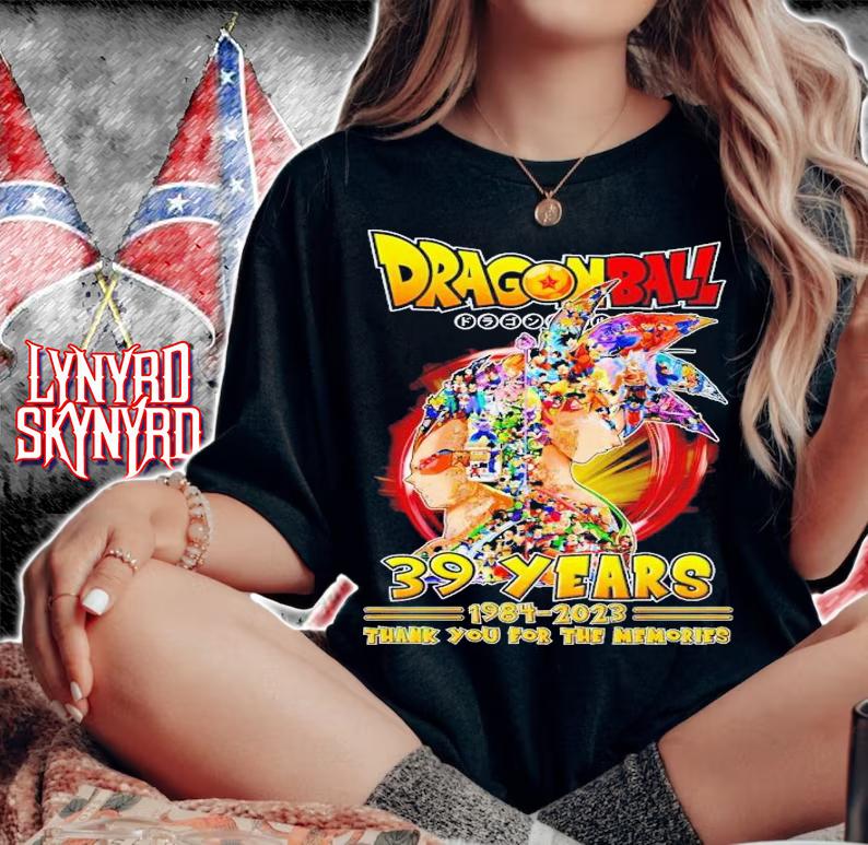 Dragon Ball 39 years 1984 2023 thank you for the memories t-shirt woman shirt