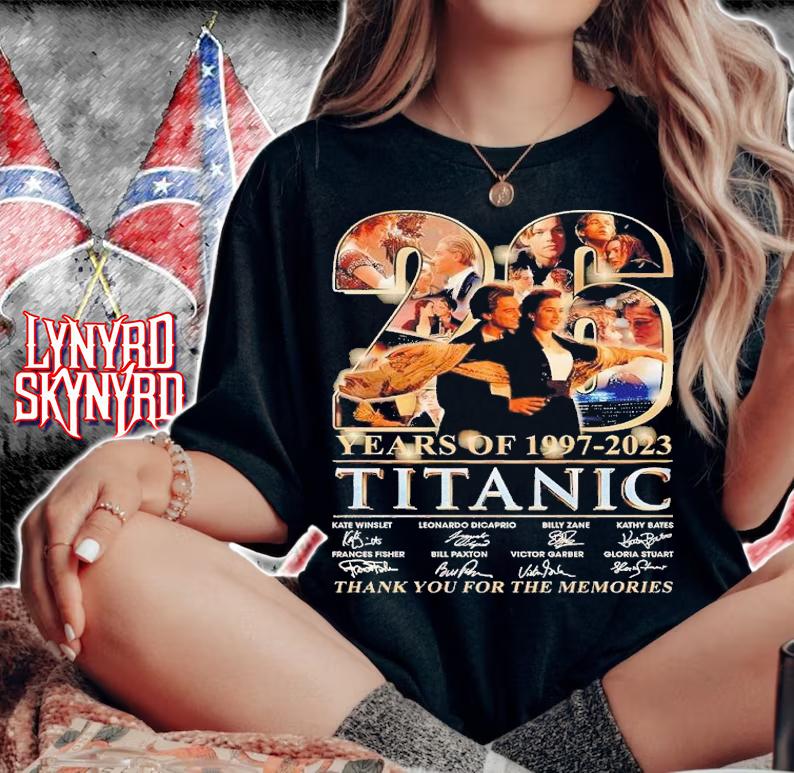 26 years of 1997 2023 Titanic thank you for the memories shirt t-shirt woman shirt