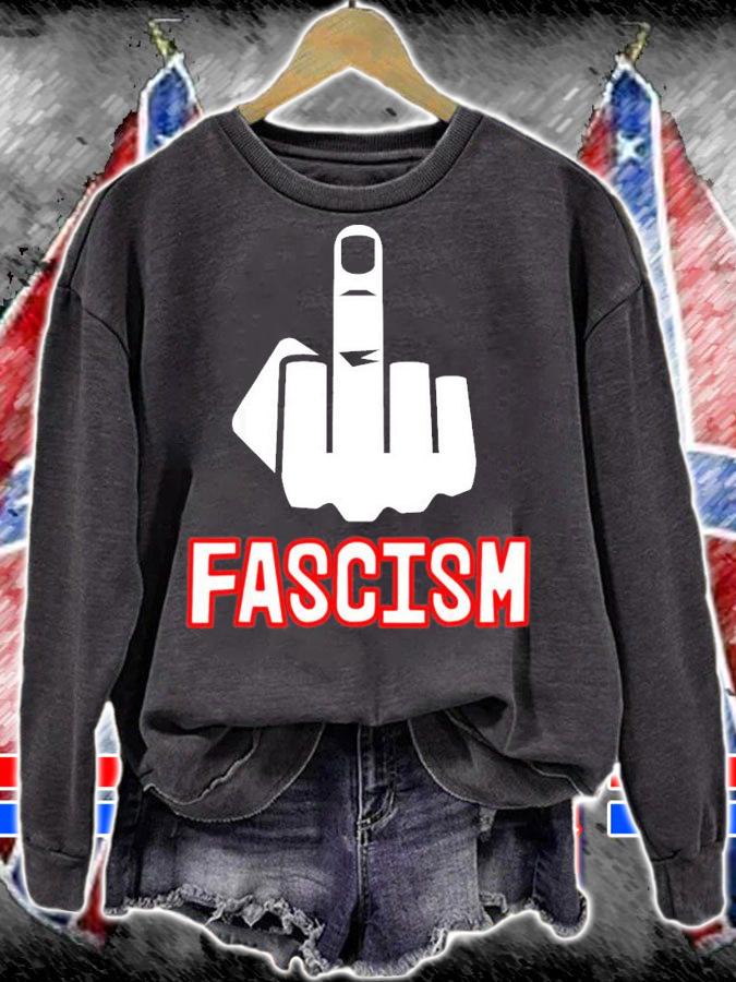F Fascism Censored With Middle Finger T-Shirt t-shirt sweatshirt