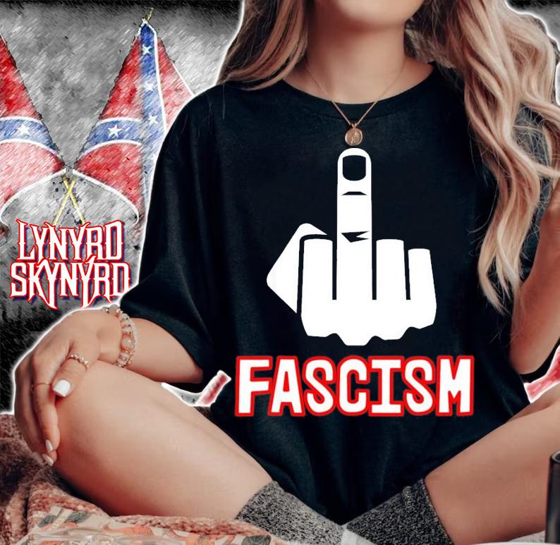 F Fascism Censored With Middle Finger T-Shirt t-shirt woman shirt