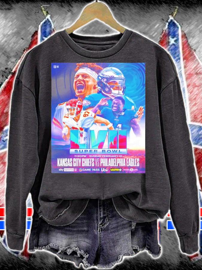 February 12 2023 Super Bowl Championship Philadelphia Eagles Vs Kansas City Chiefs Shirt t-shirt sweatshirt