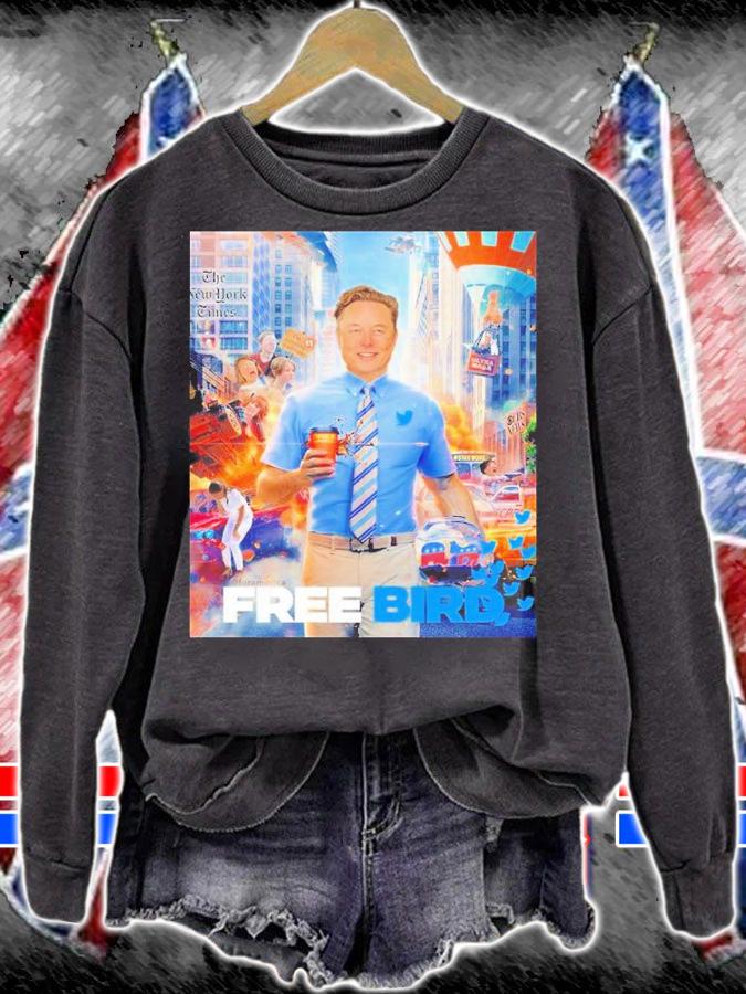 Foramerica Elon Musk Free Bird I'm Leaving Twitter Shirt t-shirt sweatshirt