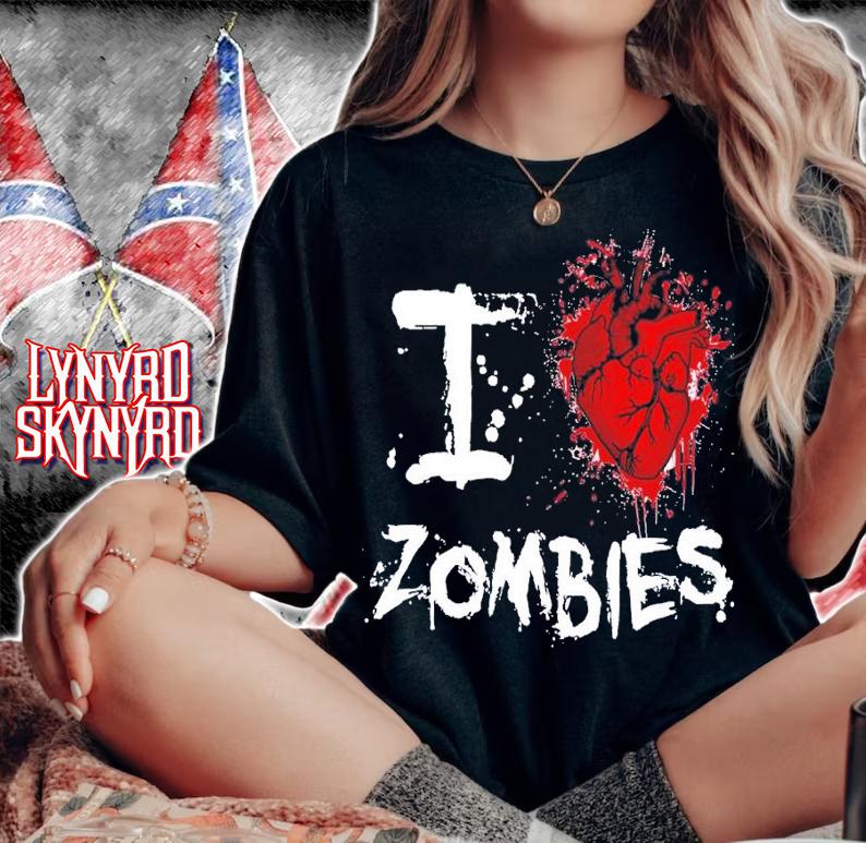 I heart zombies shirt t-shirt woman shirt