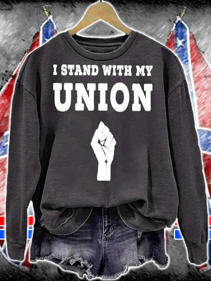 I Stand With My Union Solidarity Fist Shirt t-shirt sweatshirt