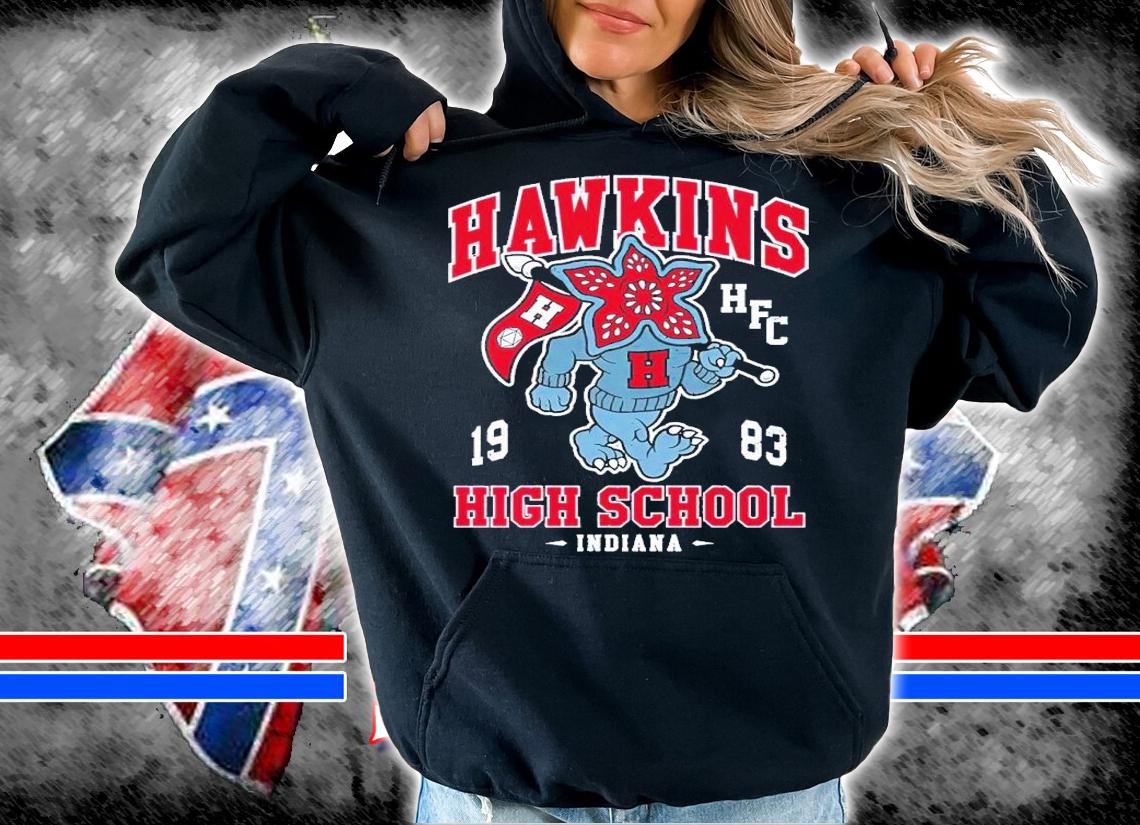 Hawkins High School Vintage Distressed Creepy Cute College Mascot shirt t-shirt hoodie