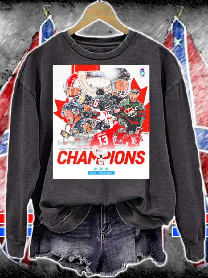 Canada 2022 IIHF World Junior Championship Champions Shirt t-shirt sweatshirt