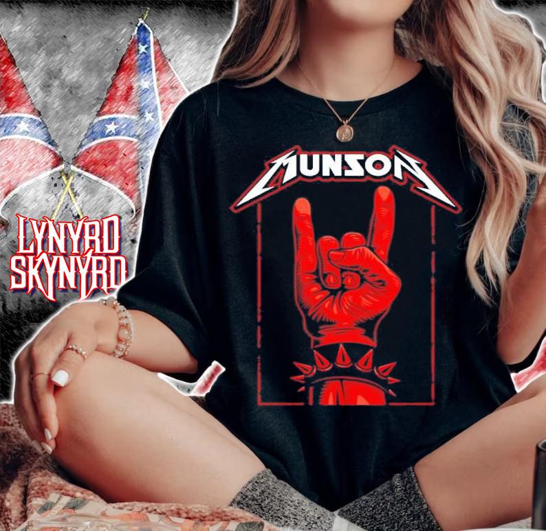 Munson Rocks Eddie Munson Most Metal Ever Stranger Thing T-Shirt t-shirt woman shirt