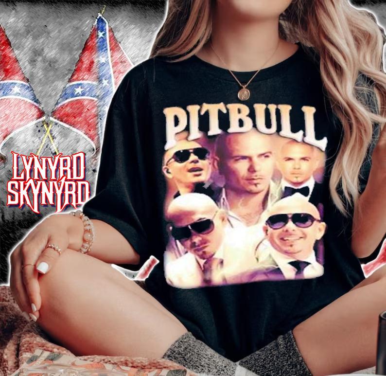 Pitbull Hip Hop Vintage 90s Rap Armando Cristian Prez T-Shirt t-shirt