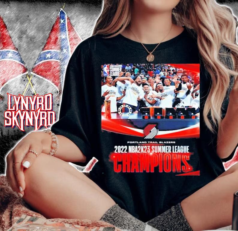 Portland Trail Blazers Team 2022 NBA 2K23 Summer League Champions Shirt t-shirt woman shirt