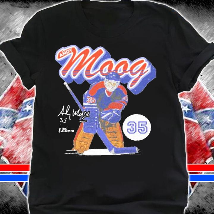 Andy Moog Edmonton Retro Script Hockey Signatures Shirt t-shirt