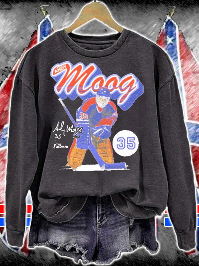 Andy Moog Edmonton Retro Script Hockey Signatures Shirt t-shirt