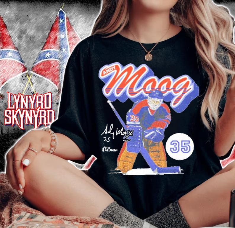 Andy Moog Edmonton Retro Script Hockey Signatures Shirt t-shirt