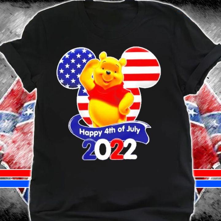 Brother Winnie The Pooh 4th Of July Colorful Disney Graphic Cartoon Shirt t-shirt shirt