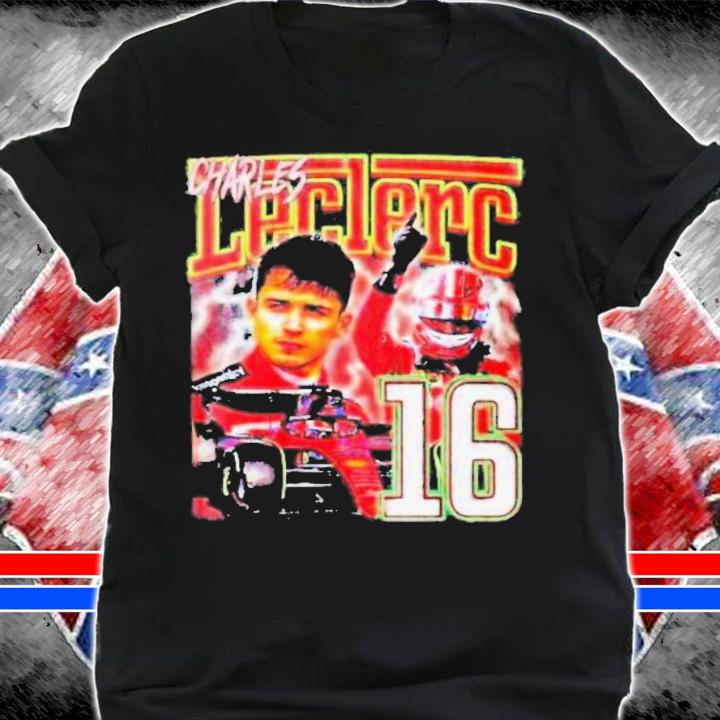 Charles Leclerc Formula 1 Racing Team Scuderia Ferrari 90s Vintage X Bootleg Style Rap T-Shirt t-shirt shirt