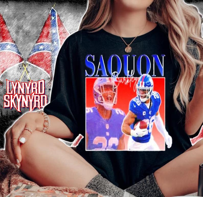 Saquon Barkley New York Giants Vintage Retro 90s shirt t-shirt woman shirt