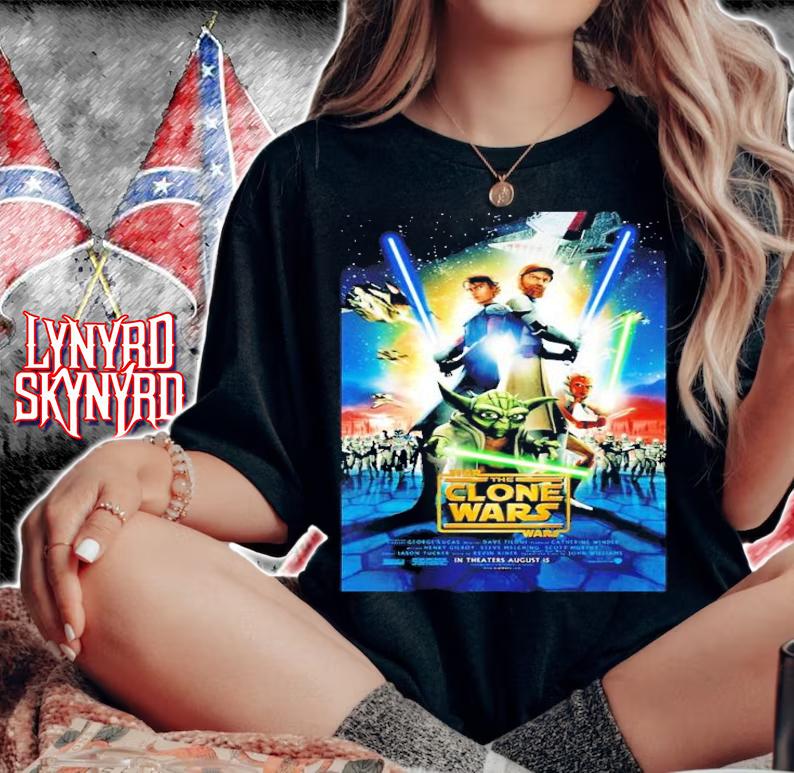 Star Wars The Clone Wars poster shirt t-shirt woman shirt