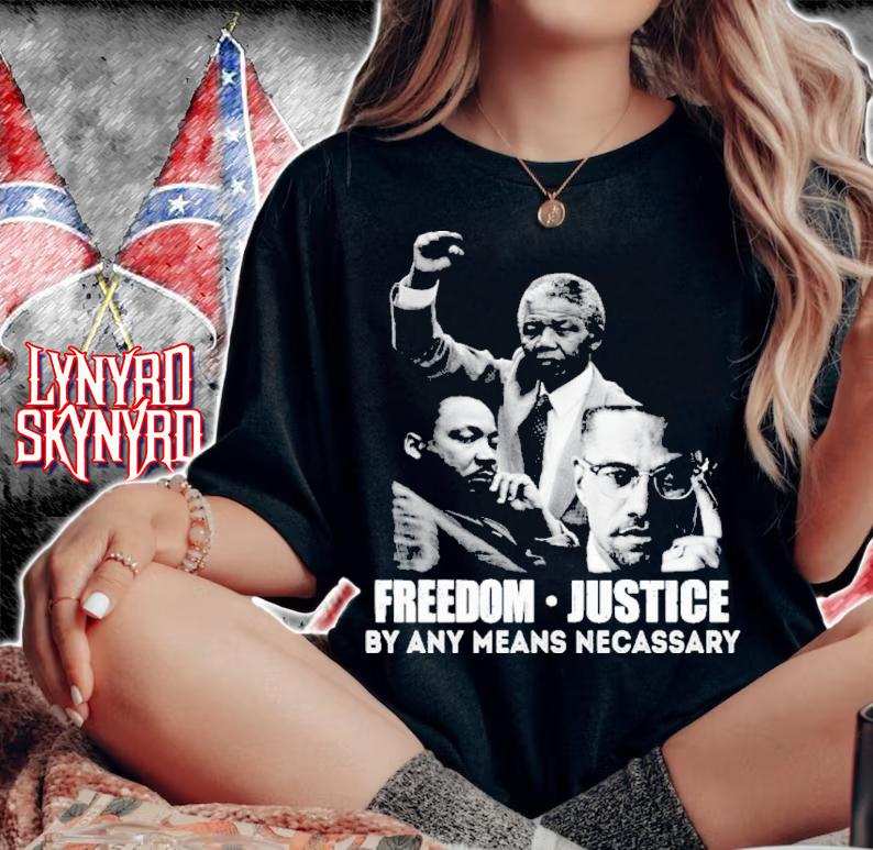 Freedom Justice By Any Means Necessary shirt t-shirt