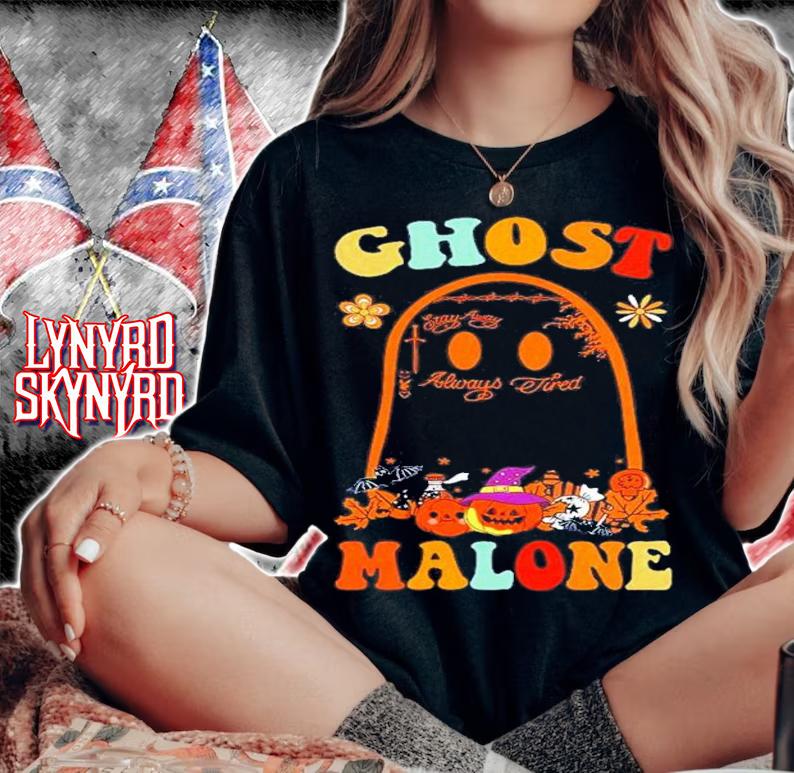 Ghost Malone Fall Season Halloween T-Shirt t-shirt woman shirt