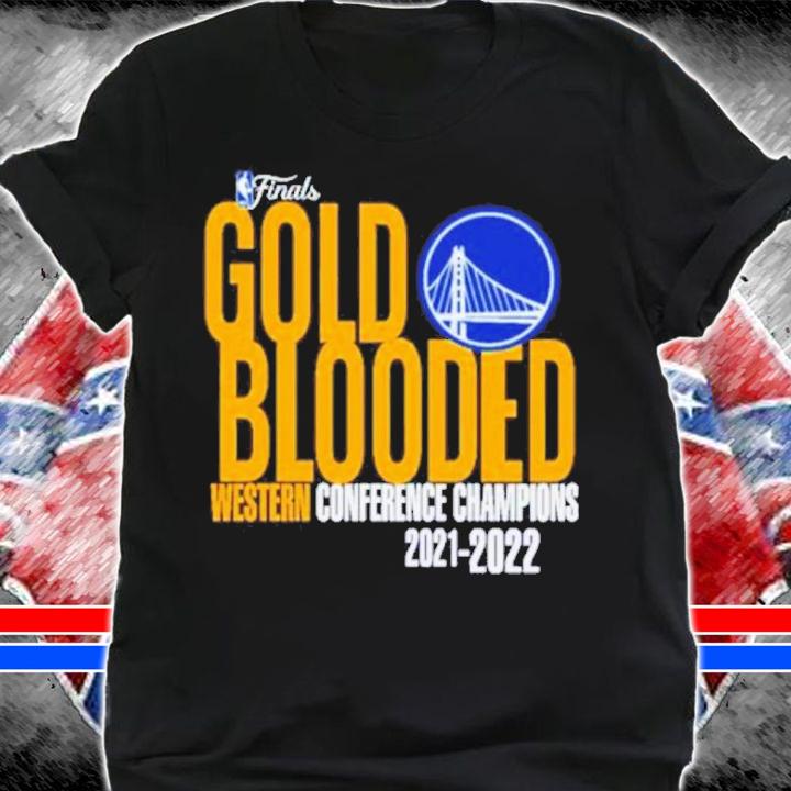 Golden State Warriors NBA Finals Gold Blooded Western Conference Champions 2022 Shirt t-shirt