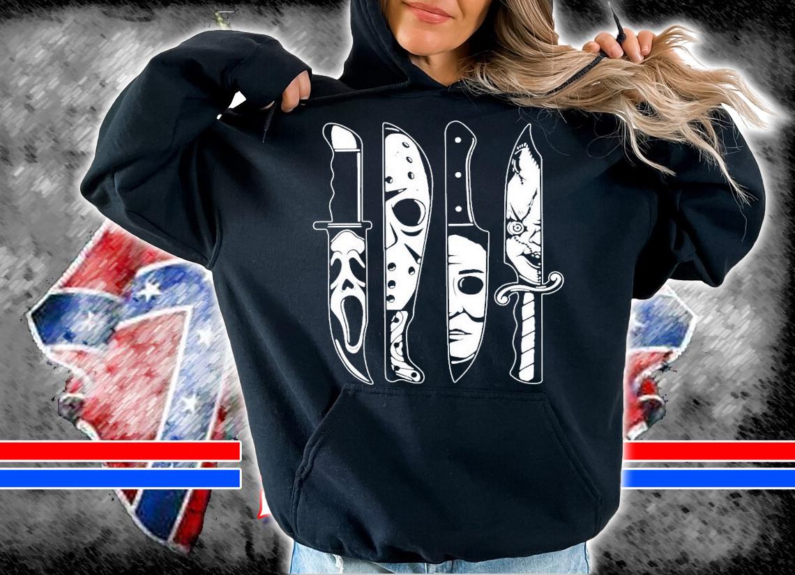 Horror Movie Characters Knives Halloween T-Shirt t-shirt