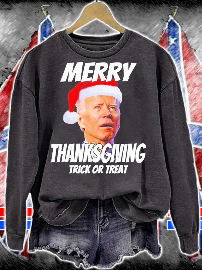 Joe Biden Merry Thanksgiving Trick Or Treat Shirt t-shirt sweatshirt