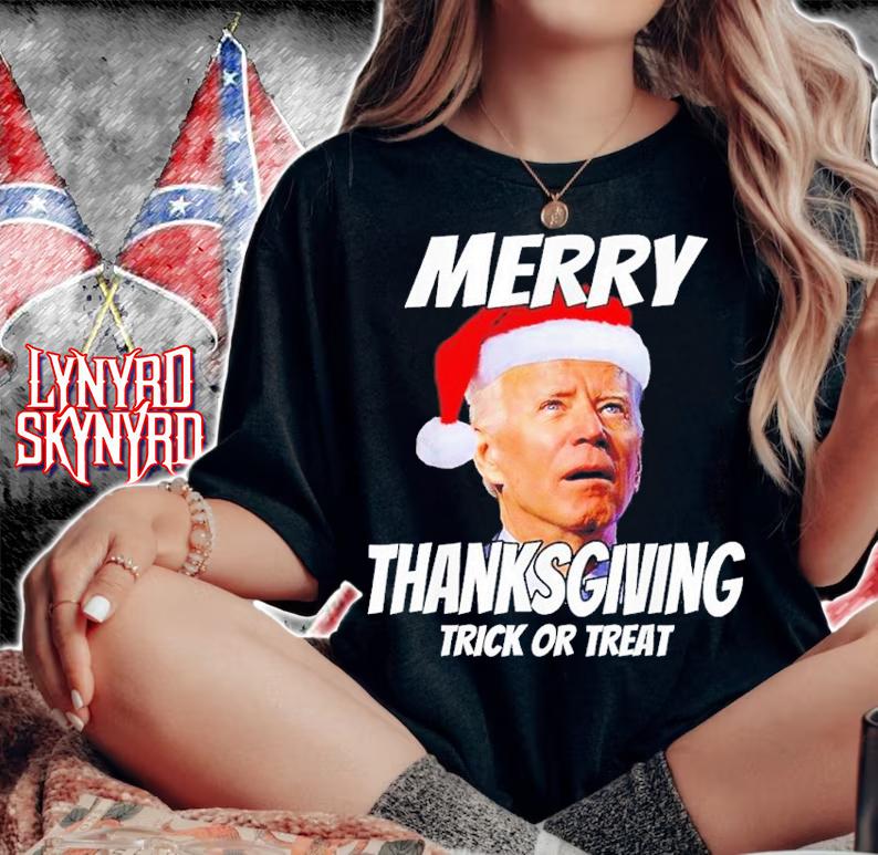 Joe Biden Merry Thanksgiving Trick Or Treat Shirt t-shirt woman shirt