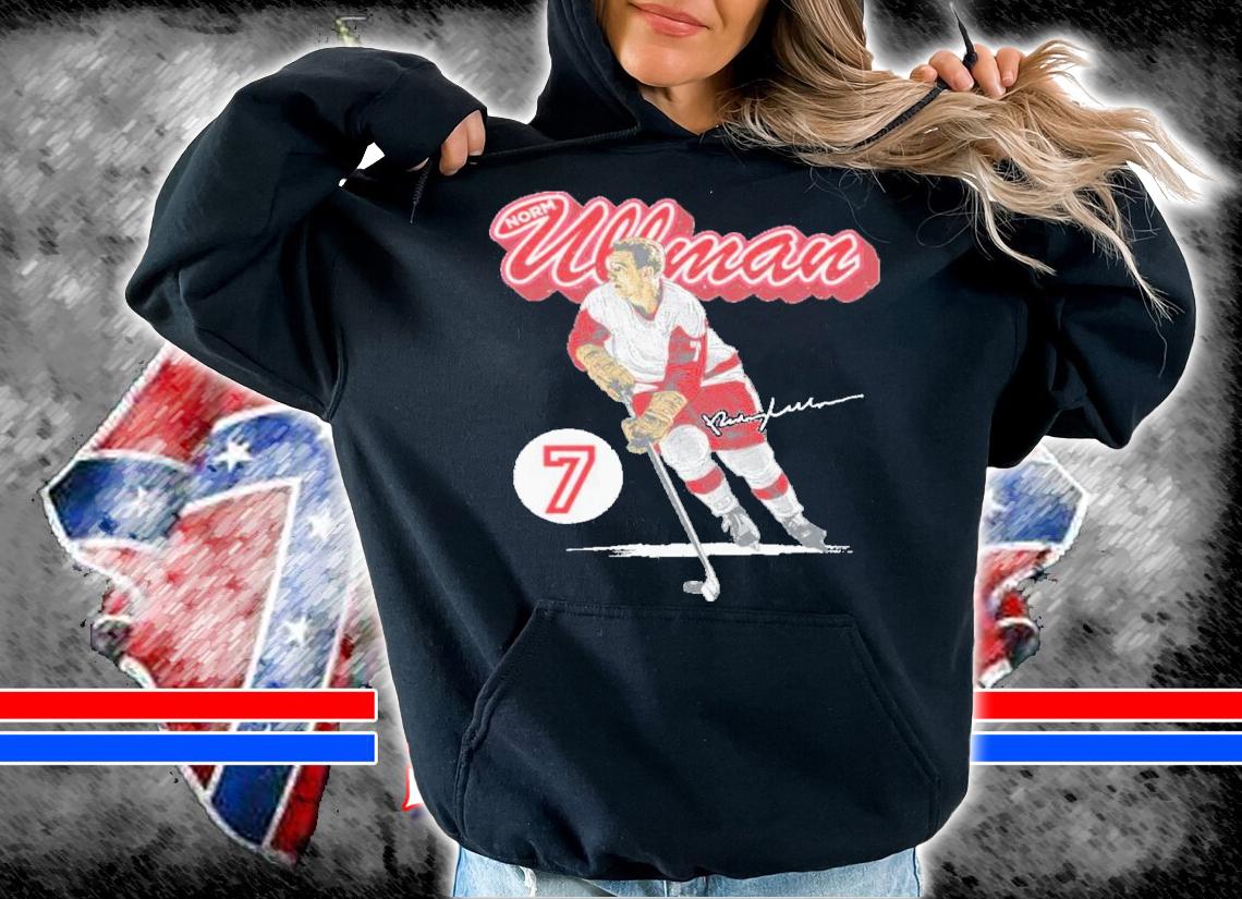 Norm Ullman Detroit Retro Script Hockey Signatures Shirt t-shirt