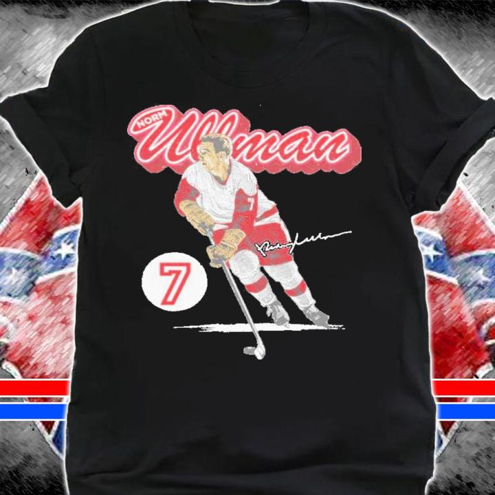 Norm Ullman Detroit Retro Script Hockey Signatures Shirt t-shirt
