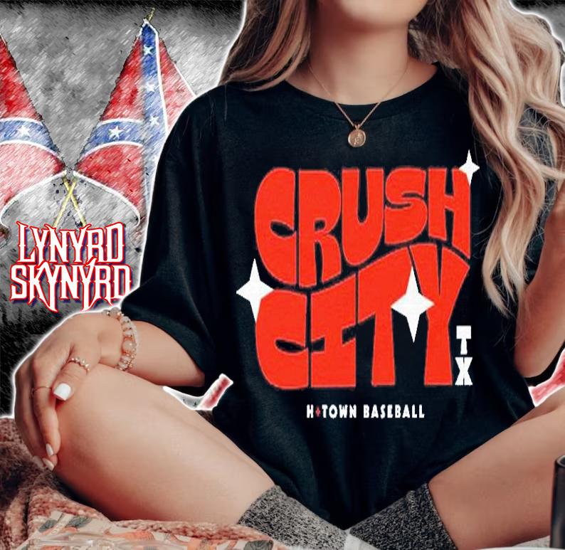 Starry Night Crush City H Town Baseball T-Shirt t-shirt woman shirt