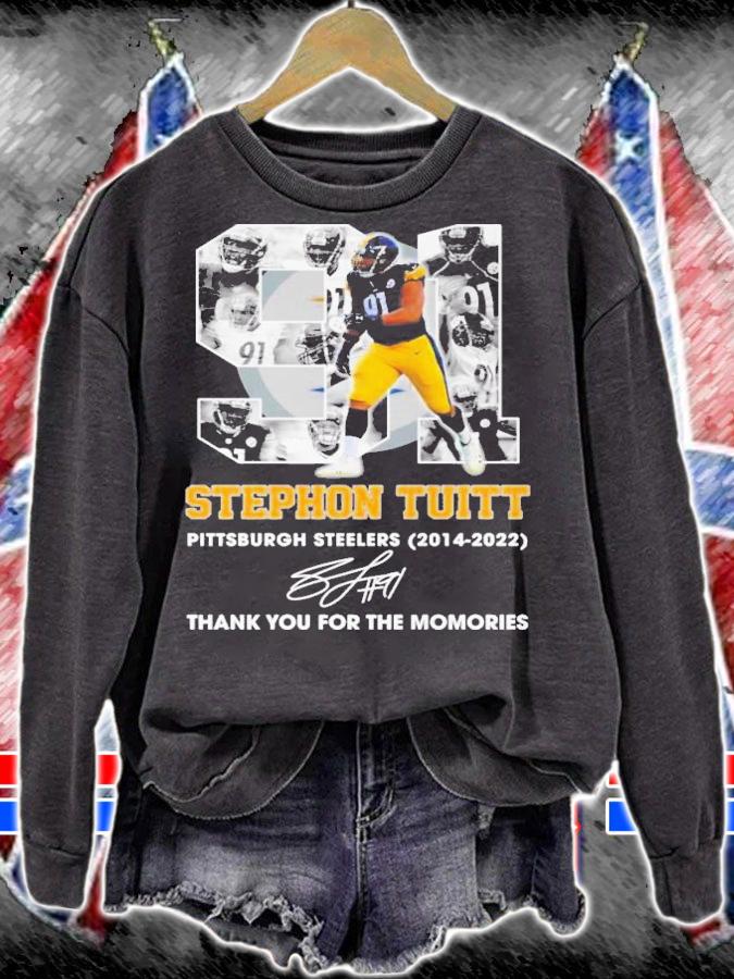 Stephon Tuitt 91 Pittsburgh Steelers 2014-2022 Signatures Thank You For The Memories T-Shirt t-shirt sweatshirt