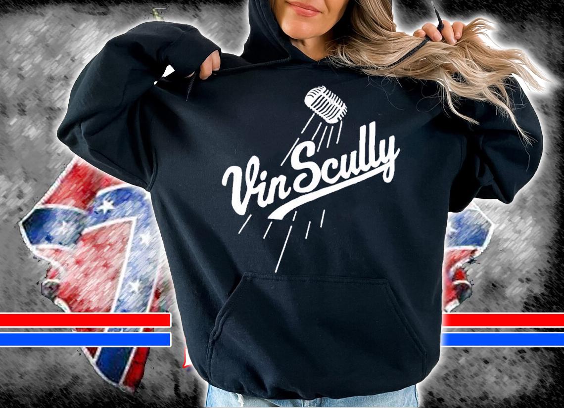 Vin Scully Microphone shirt t-shirt hoodie