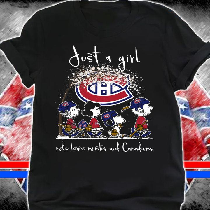 Montreal Canadiens Peanuts Snoopy Just A Girl Who Love Fall And Canadiens t-shirt shirt