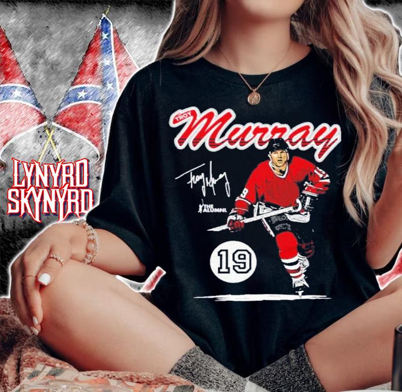 Troy Murray Chicago Retro Script Hockey Signatures Shirt t-shirt