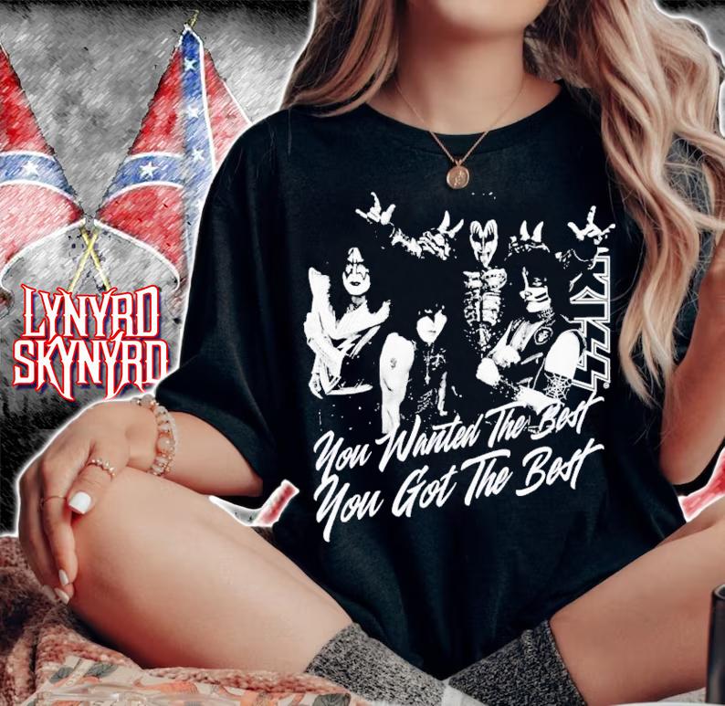 You Wanted The Best You Got The Best All Four Members KISS T-Shirt t-shirt woman shirt