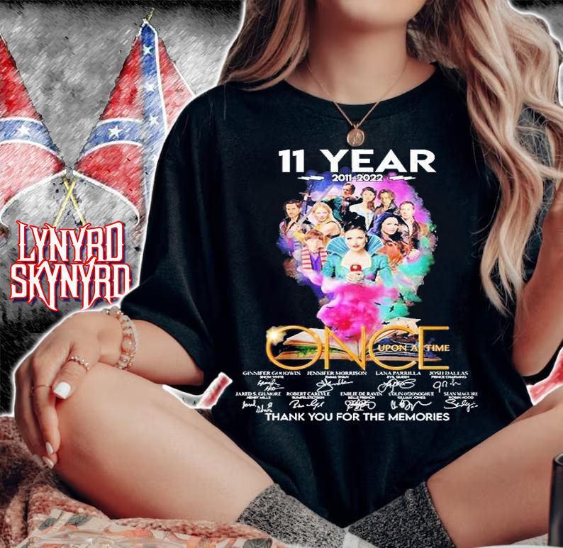 11 Years 2011 2022 Once Upon A Time Thank You For The Memories Signatures T-Shirt t-shirt woman shirt