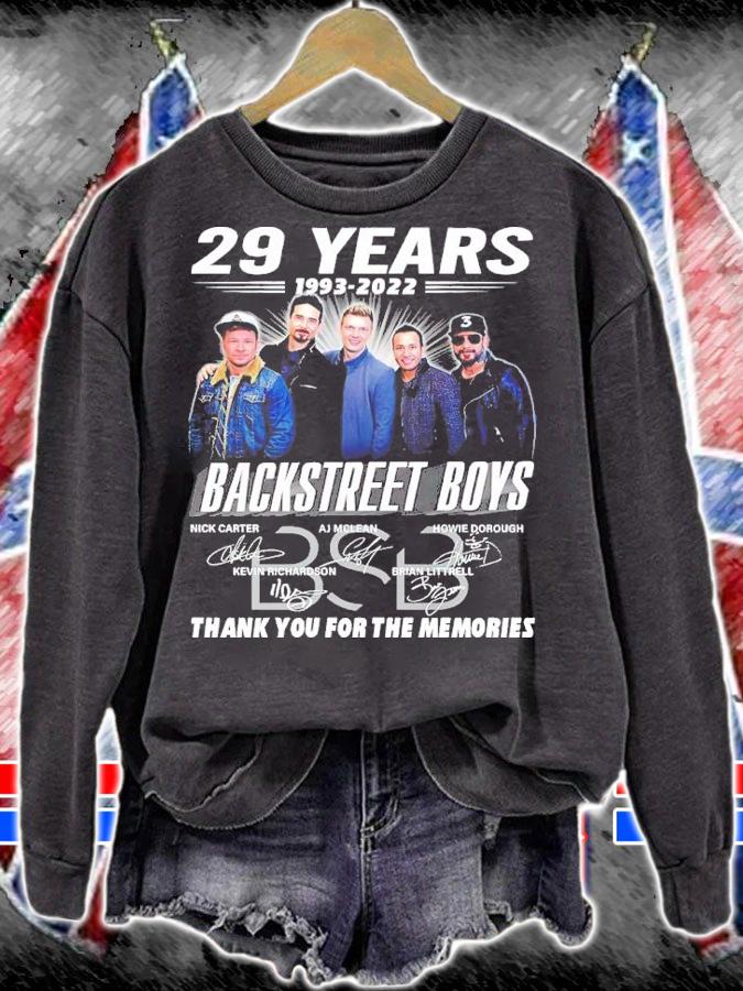 29 Years 1993-2022 Backstreet Boys Signatures Thank You For The Memories Shirt t-shirt